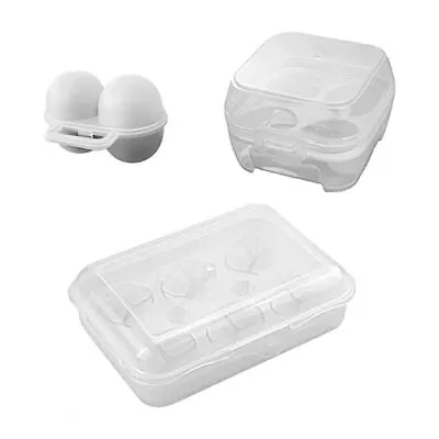 2/4/6 Grids Egg Storage Box Egg Holder Container Outdoor Camping Picnic Egg Box • £5.49