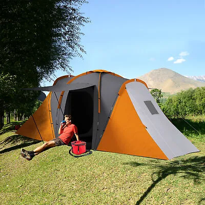 4-6 Man Large Camping Tent With 2 Bedroom And Living Area • £104.99