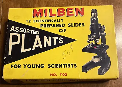 VTG Milben Microscope 12 Scientifically Prepared Slides Assorted Plants No 702 • $14.99