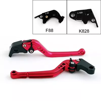 Long Brake Clutch Levers For Kawasaki ZX10R 2006-14 ZX6R Z1000 2007-2014 Red #3 • $28.63