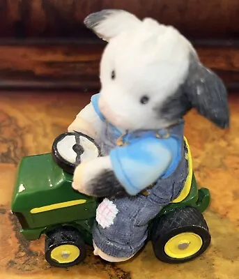 Vintage Marys Moo Moos Little John Deere Big Smile Enesco Cow Driving Tractor • $15.99