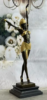 Signed D.H.Chiparus Bronze Statue Art Deco Dancer Sculpture Hot Cast Home Decor • £125.90