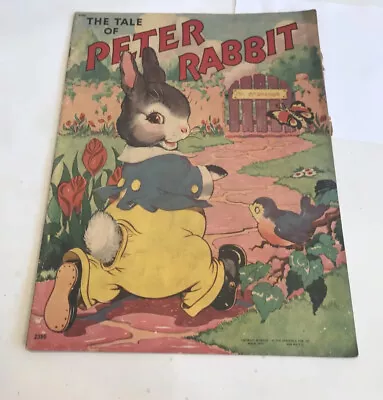 The Tale Of Peter Rabbit Vintage Oversized  Paperback Book 1942 • $15