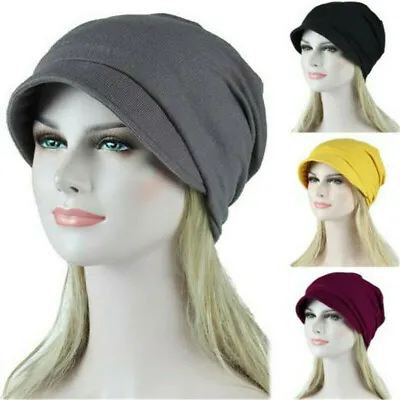 Women Plain Muslim Hair Loss Head Scarf Hat Stretch Cancer Chemo Turban Wrap Cap • £2.39