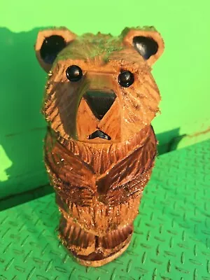 Chainsaw Carving Bear Great Gift Idea Elm Wood Home Garden  Sculpture Art Craft  • £75