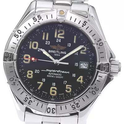 BREITLING Super Ocean A17040 Date Black Dial Automatic Men's Watch_784326 • $1433.36