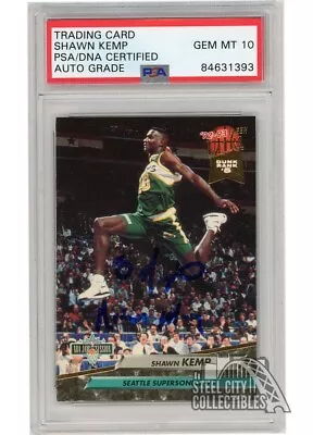 Shawn Kemp 1992-93 Fleer Ultra Autograph Card  Reign Man  #205 PSA/DNA 10 • $116.96