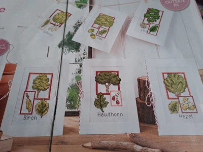 £0.99 • Buy Cross Stitch Chart 6 Tree Charts Only Oak Elm Hazel Hawthorn Birch Willow