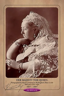 QUEEN VICTORIA 1897 Diamond Jubilee Commemorative Photograph Cabinet Card RP • $8.99