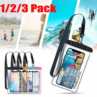 Waterproof Touchscreen Pouch Dry Bag Case Cover Swimming For Cell Phone 1-3 Pack • $4.99