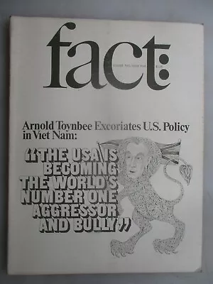 Fact Magazine - Vol. 2 No. 5 September 1965 Issue Ginzburg Toynbee On Vietnam • $9.99