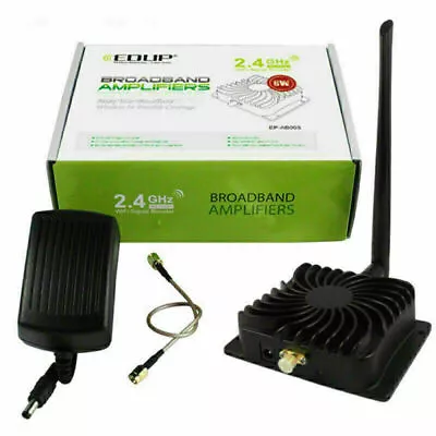 Wlan Wifi Amplifier Signal 2.4GHz EP-AB003 Wireless Broadband 8 Watt Boost L9H3 • £45.67