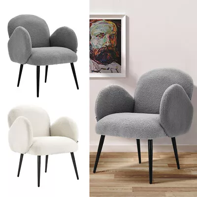 Soft Accent Chair Modern Living Room Armchair Adjustable Foot Nails Lounge Sofa • £85.95