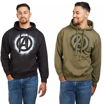 Marvel Mens Hoodie Avengers Stencil Pullover Jumper Top • £24.99