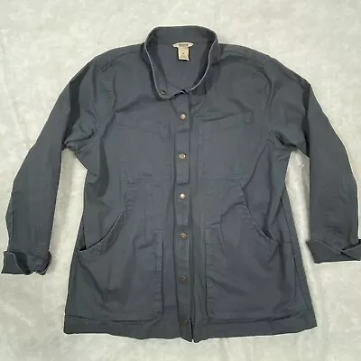 Duluth Trading Company Womens Medium Duluthflex FireHose Jacket Mandarin Collar • $23.95