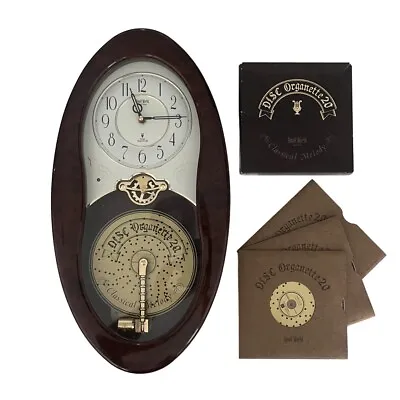 Small World Rhythm Disc Organette 20 Wall Clock + 3 Music Discs • $300