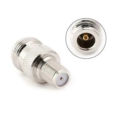 PureTek® N Type Female To F Type Female Straight RF Coaxial Connector Adapter • £4.45