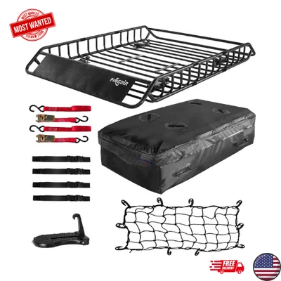 $289.99 • Buy Roof Rack 51 X 36 X5  Rooftop Rack Cargo Carrier Universal, Waterproof Cargo Bag