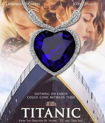 £11.11 • Buy Titanic Heart Of The Oceans Chain + Pendant With Crystal Necklace Rhinestone B
