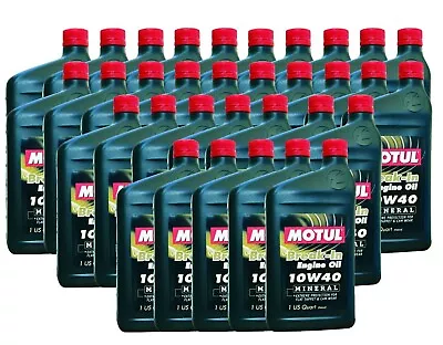 Motul Break-In 10W40 32 Quarts Mineral Classic Engine Motor Oil (32 X 1 Qt) • $279.95