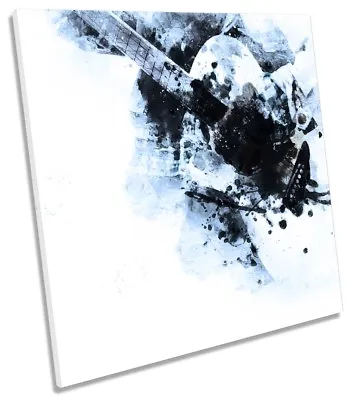Guitar Abstract Music CANVAS WALL ARTWORK Square Art Print • £26.99