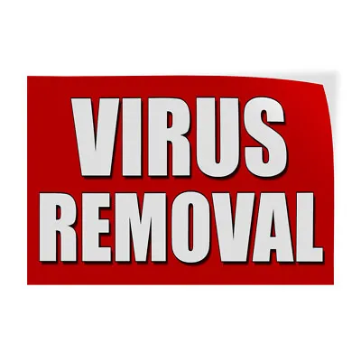 Decal Stickers Virus Removal Computers Promotion Business Vinyl Store Sign Label • $8.99