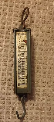 Vintage Hanson 50 Lb Hanging Spring Scale Model # 895 Chicago IL USA Meat Hook  • $30