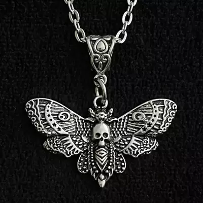 Mothman Creature Necklace Insect Moth Pendant Necklace • $10.99
