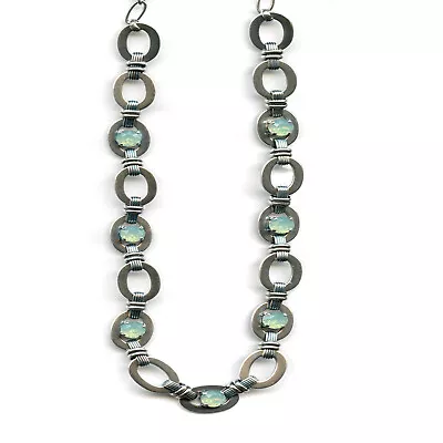 Mariana Necklace Fab Chain In Pacific Opal Austrian Crystals My Treasures Coll. • $170