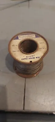 Vintage WESTERN ELECTRIC AT 6157 COPPER LASHING WIRE NO 16 GAGE 1 LB • $24.97