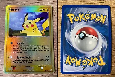 Pokemon EX Team Magma Vs Team Aqua Pikachu Reverse Holo 43/95 Italian • $16.04