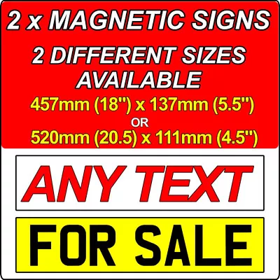 2x MAGNETIC MOTOR TRADE SHOW ROOM PLATE SIGN ADVERTISING REG VEHICLE CAR VAN • $18.65