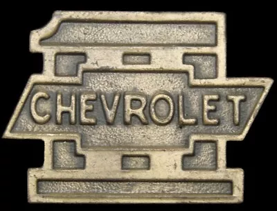 LB08135 AWESOME 1970s VINTAGE ***CHEVROLET*** #1 CHEVY LOGO BELT BUCKLE • $25
