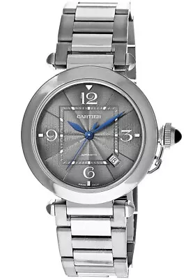 CARTIER Pasha De Cartier 41MM AUTO SS Anthracite Dial Men's Watch WSPA0026 • $6615