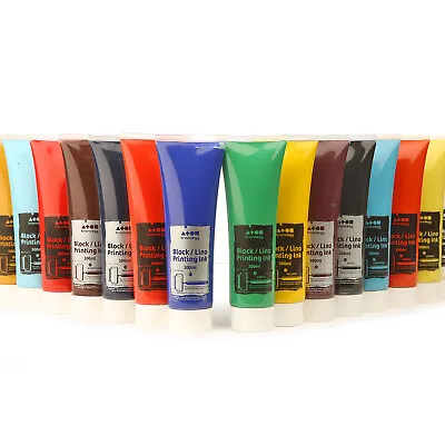 £7.99 • Buy Water Based Block Lino Printing Inks 9 Colours Ink Choose 300ml Easy To Use
