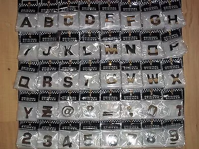  Chrome 3D Self-adhesive Letter Number Car Badge Door Sticker For Home & Auto • £0.99