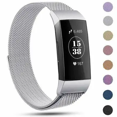 For Fitbit Charge 4 Strap Replacement Milanese Band Metal Stainless Steel Magnet • $7.99