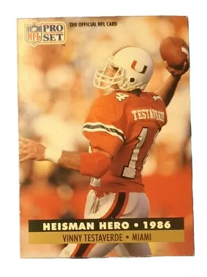 1991 Pro Set Vinny Testaverde Heisman Hero Card #41 • $0.99