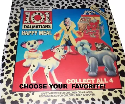 McDonald's 1991 Vintage Disney 101 Dalmatians Action Figures-Pick! • $6