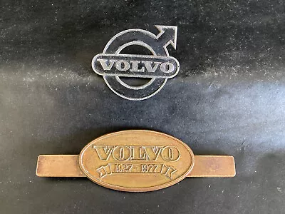 Volvo 240 242 244 245 Anniversary Brass Trunk Emblem  50 Years & Grille Logo • $115