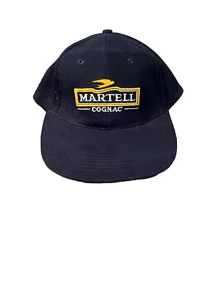 Martell Cognac Limited Edition Logo SnapBack Hat Cap Navy Blue MINT • $27.99