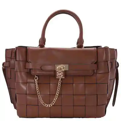Michael Kors Luggage Large Woven Hamilton Legacy Belted Satchel 30S3G9HS7L-230 • $479.59