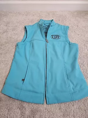 COWGIRL TUFF CO SOFTSHELL VEST FULL ZIP Teal Size Mediumy Excellent  • $44.09