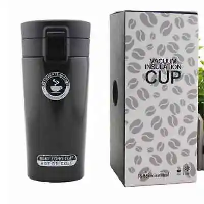 Insulated Travel Coffee Mug Cup Thermal Stainless Steel Flask Vacuum Thermos UK • £9.49