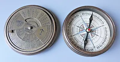 Nautical Brass Stanley London Compass With Poem And 100 Year Calendar • £21.45