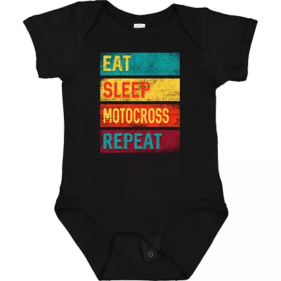 Inktastic Eat Sleep Motocross Sports Baby Bodysuit Moto Racer Race Off-roading • $19.99