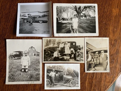 $2.99 • Buy Lot Old Car Men Women Convertible Air Force Airmen 2 Door Barn Picnic Cute Kids