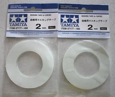 2 X Tamiya Masking Tape For Curves 2mm - 20m Roll • £7.99