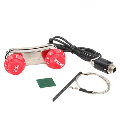 Acoustic Guitar Pickup Piezo & Passive Preamp PS700 With Red Knob • $5.29