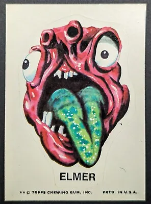 Vintage 1974 Elmer Topps Ugly Monster Sticker Card (NM) • $6.95